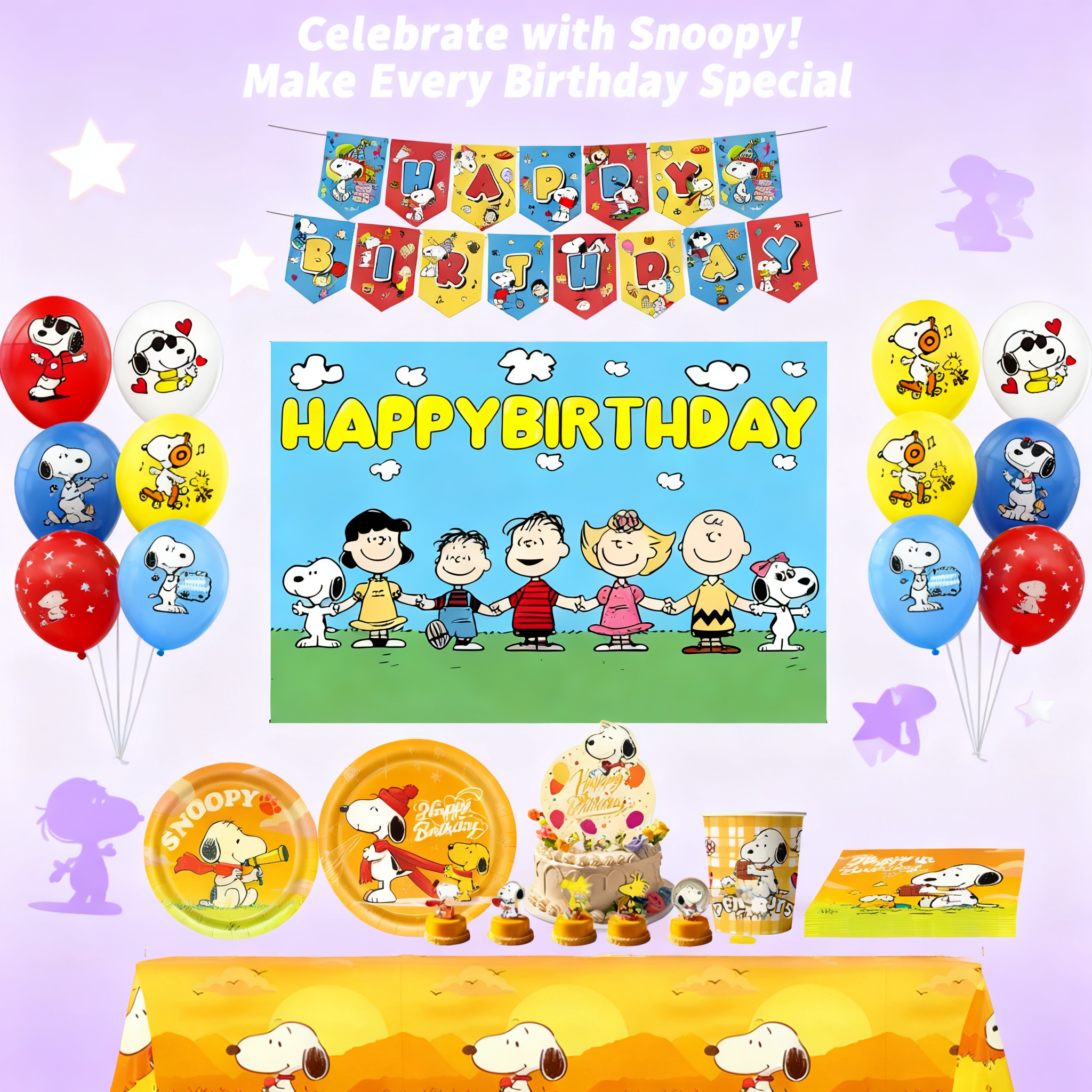 Baby Product - Snoopy Birthday Party Decoration Balloons Banner