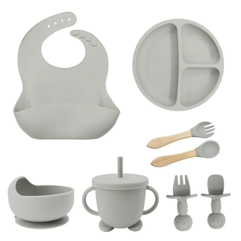 Silicone Baby Bibs - Silicone Tableware For Kids Baby Feeding