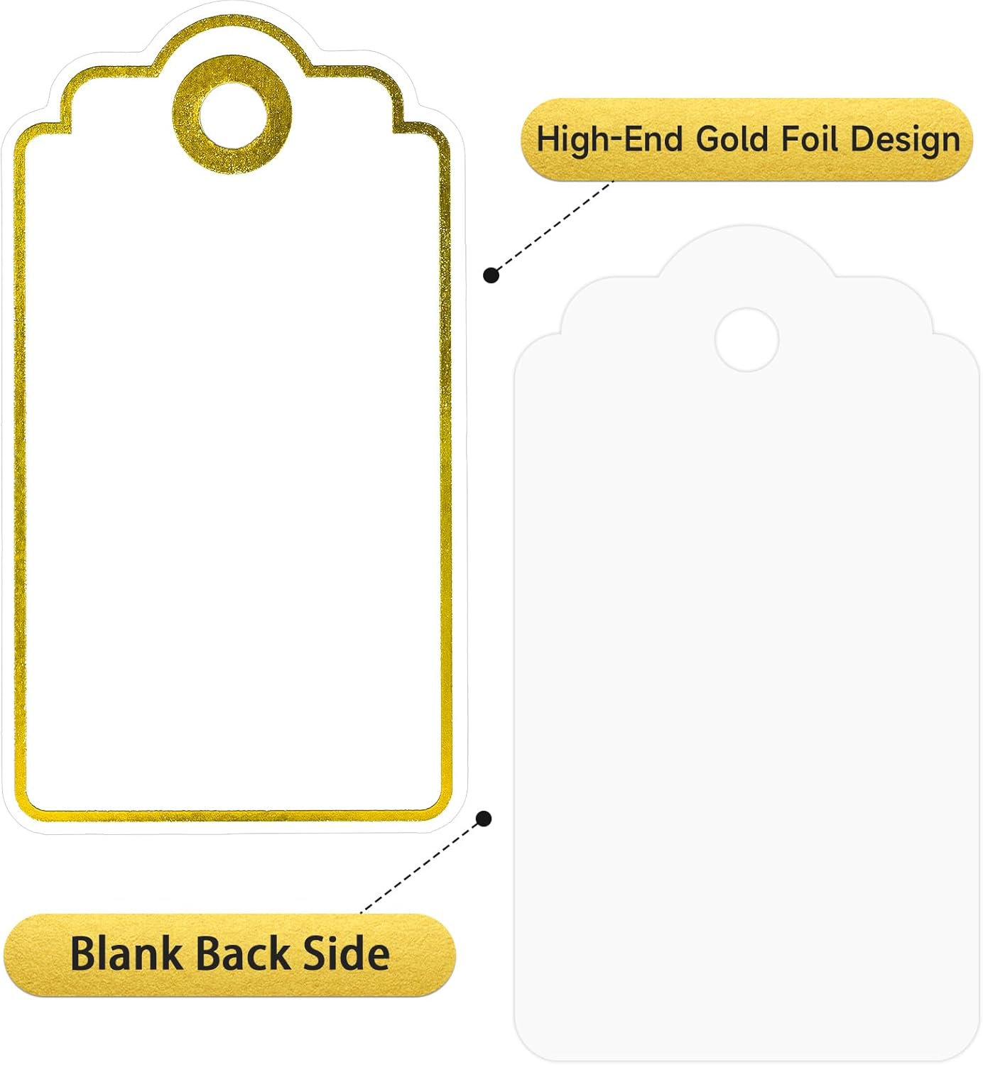 Gold Foil Gift Tags with Strin - Baby Product avaliação e preço