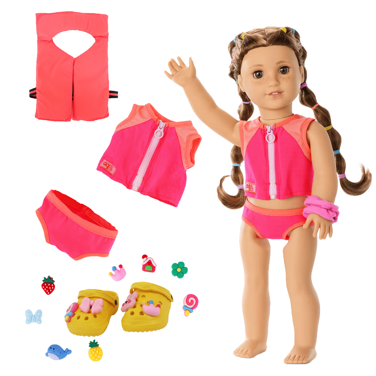 Head Flower Swimsuit Fish Scal - Baby Product avaliação e preço