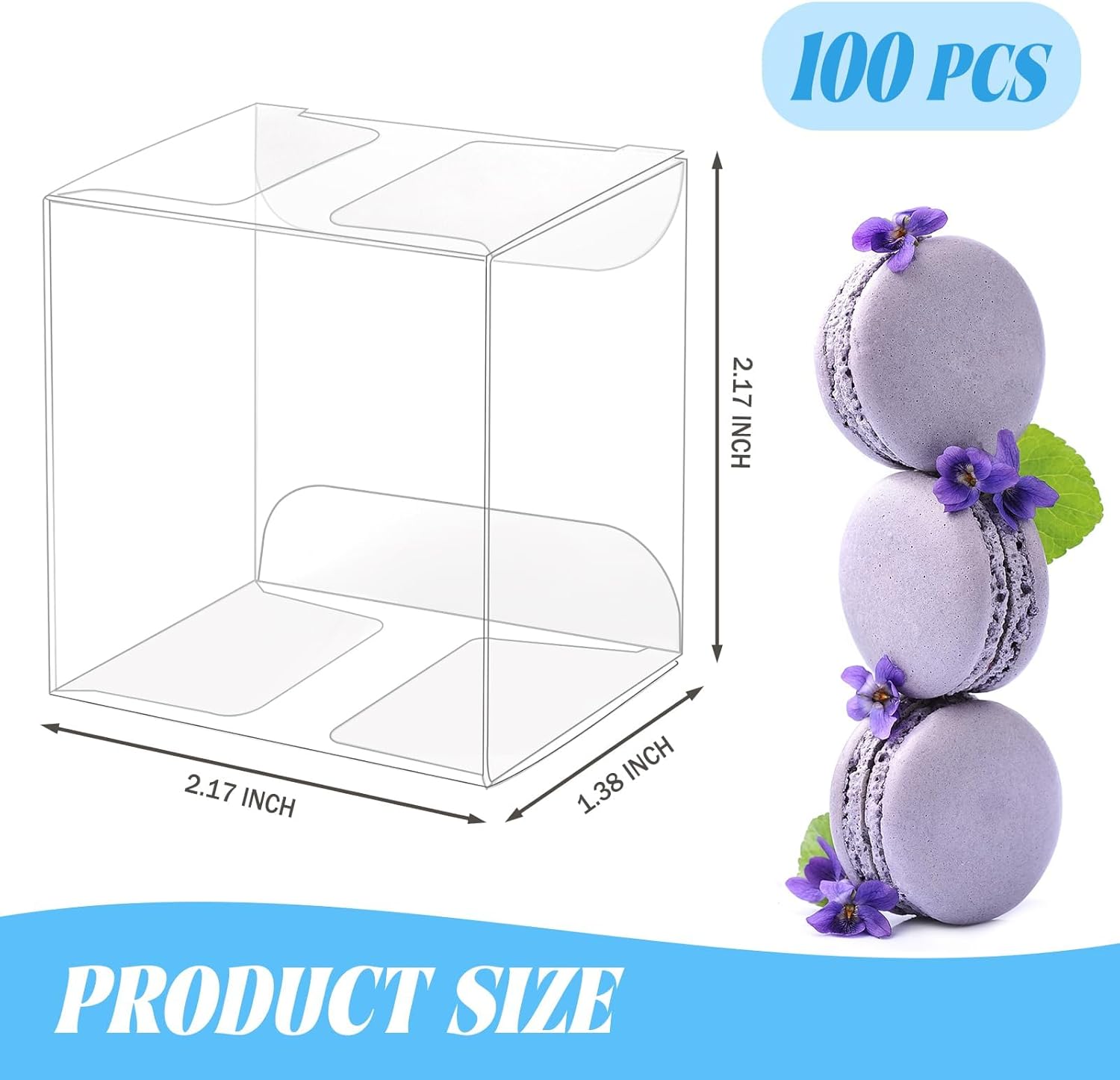 100 Pack Clear Plastic Macaron - Baby Product avaliação e preço