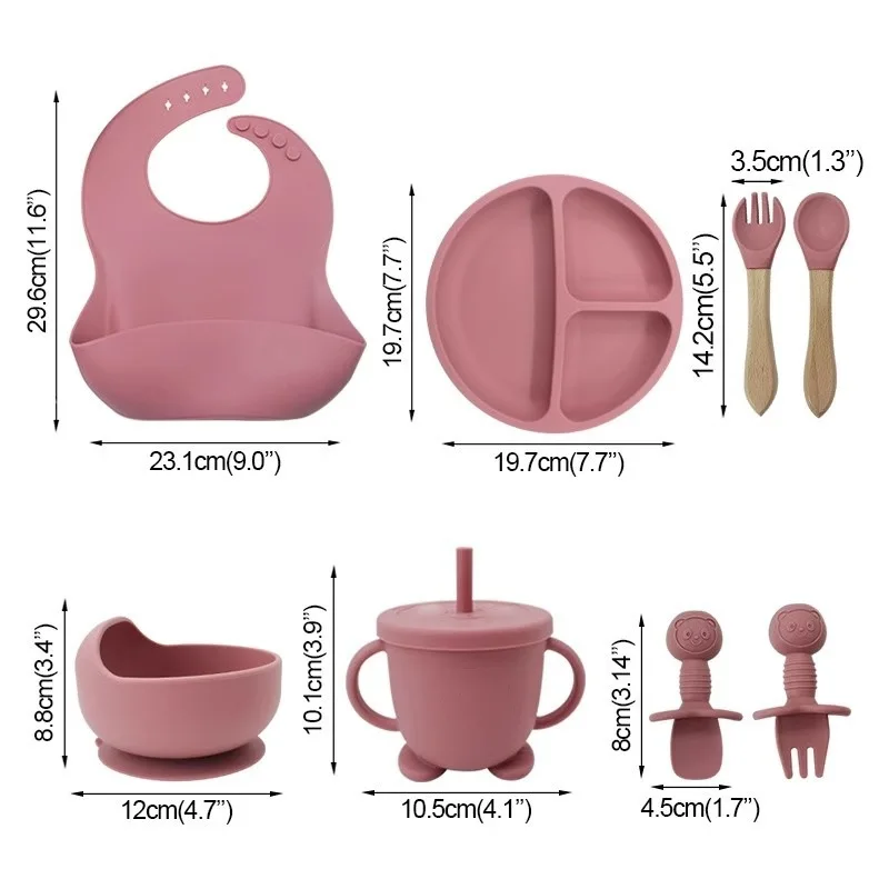 Silicone Tableware For Kids Ba - Silicone Baby Bibs avaliação e preço