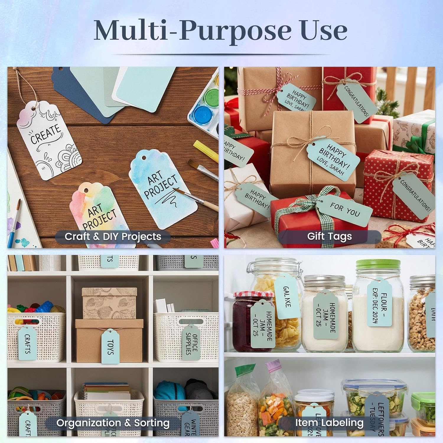 200 PCS Gift Tags with String  - Baby Product avaliação e preço