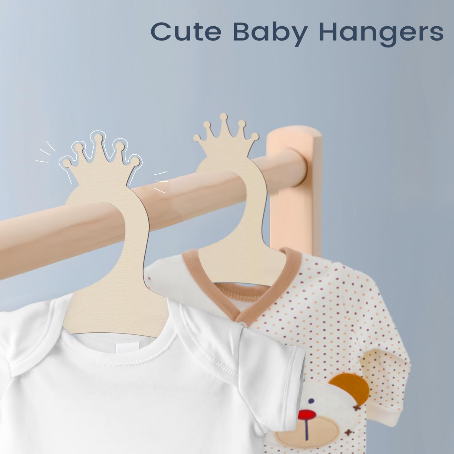 Wooden Baby Hangers 9 Inch, Cu - Baby Product avaliação e preço