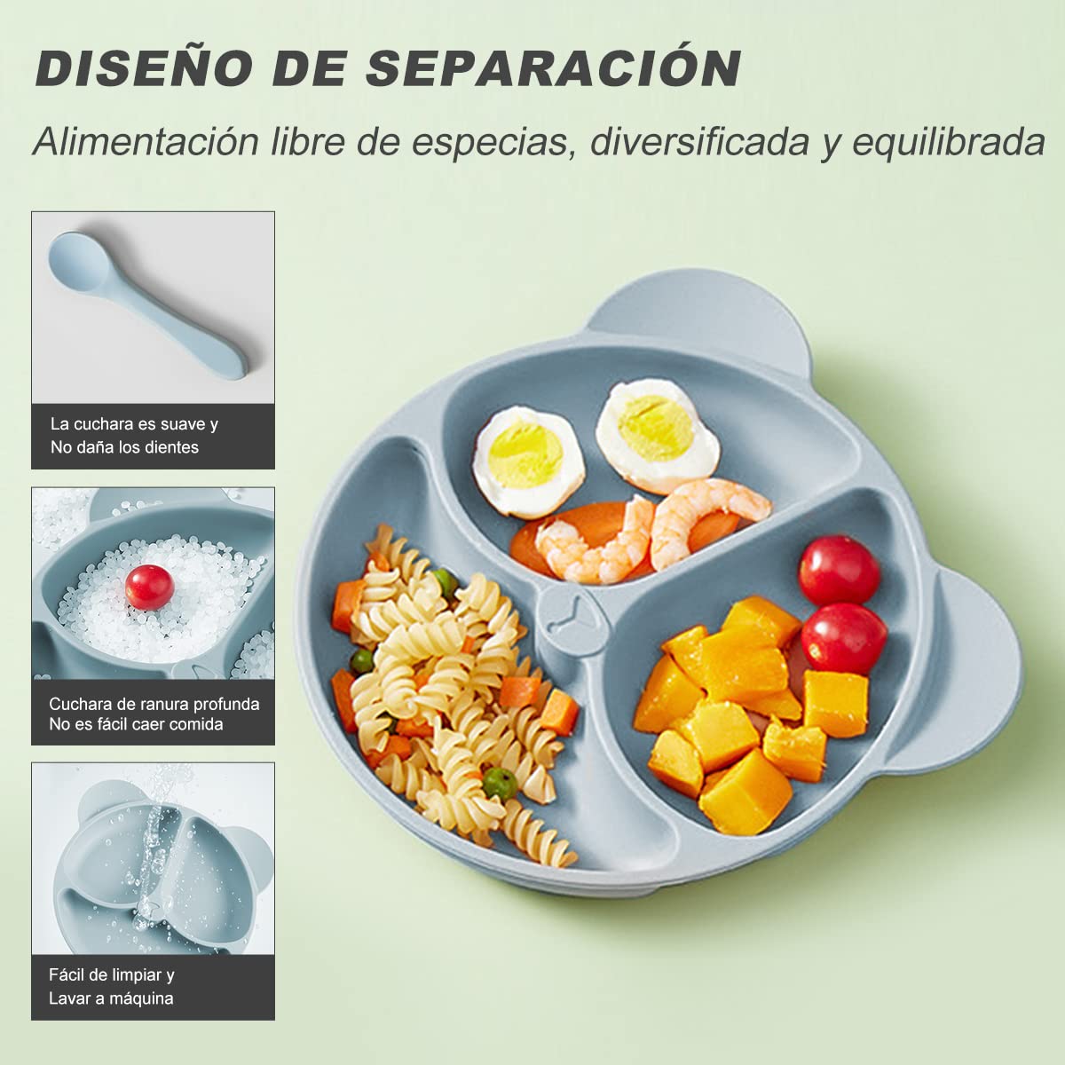 4PCS Baby Feeding Set with Bib - Silicone Baby Bibs avaliação e preço