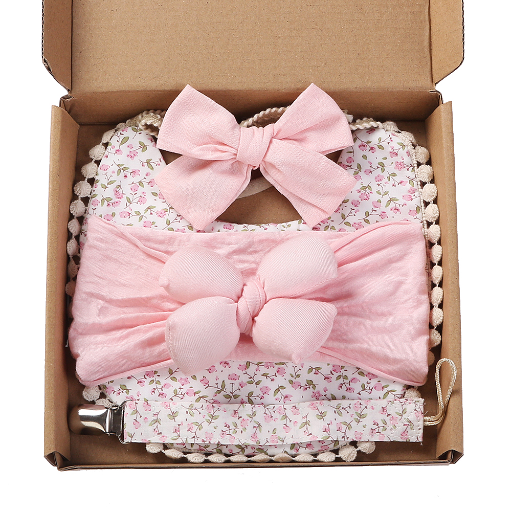 4Pcs/Set Flower Print Baby Bib - Silicone Baby Bibs avaliação e preço