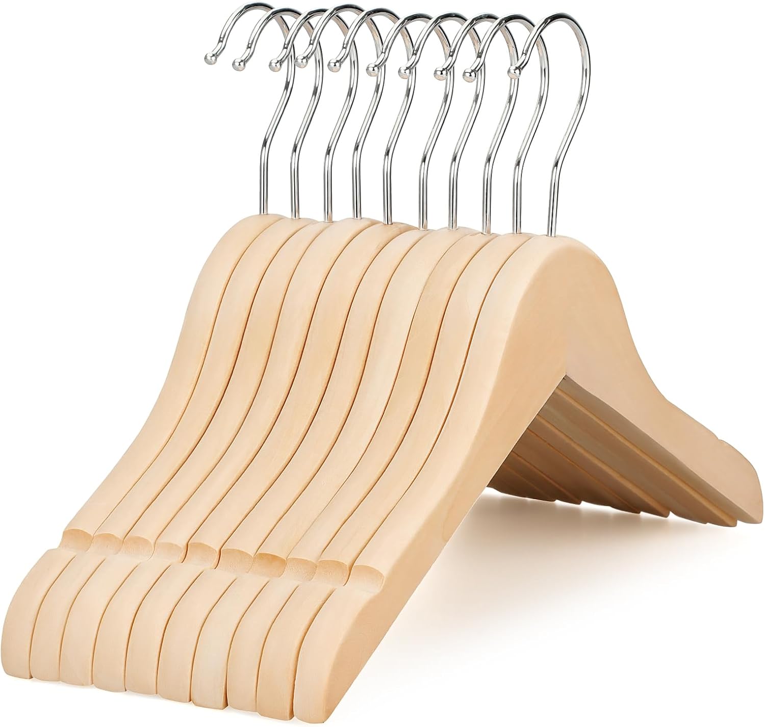 Natural Wood Kids Hangers with - Baby Product avaliação e preço