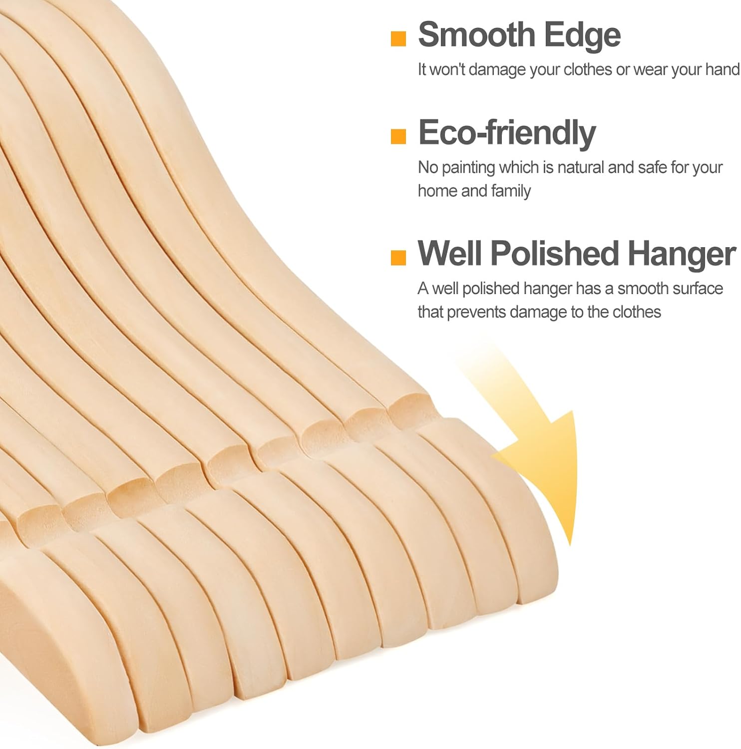 Natural Wood Kids Hangers with - Baby Product avaliação e preço